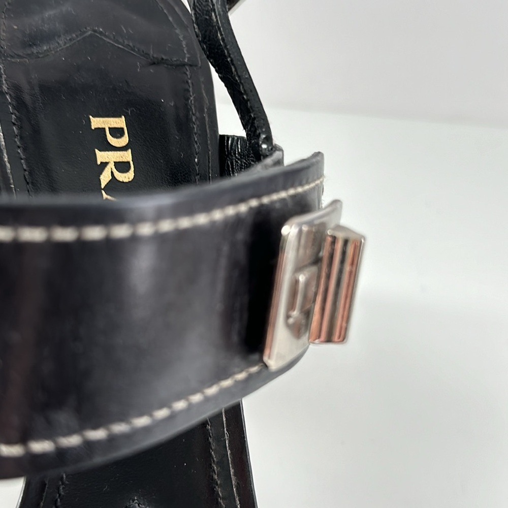 PRADA Block High Heel Sandals Sz 39 - Picture 7 of 16